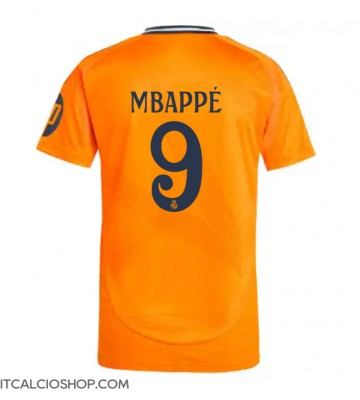 Real Madrid Kylian Mbappe #9 Seconda Maglia 2024-25 Manica Corta